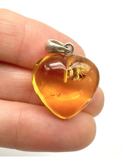 Silber Bernstein Anhänger