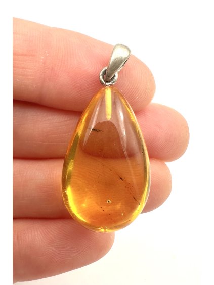 Silber Bernstein Anhänger