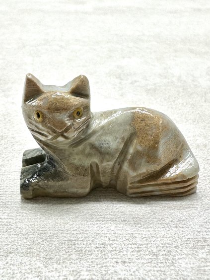 Tierchen aus Speckstein – Katze