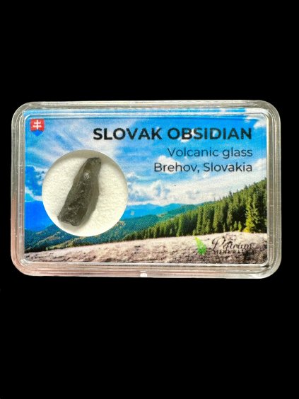 Obsidian in der Box 0,7g – Brehov, Slowakei