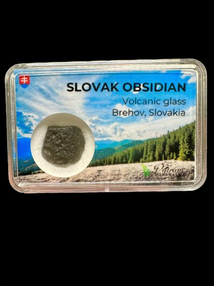 Obsidian in der Box 1,2g – Brehov, Slowakei