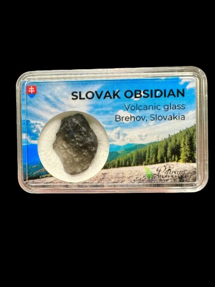 Obsidian in der Box 1,8g – Brehov, Slowakei
