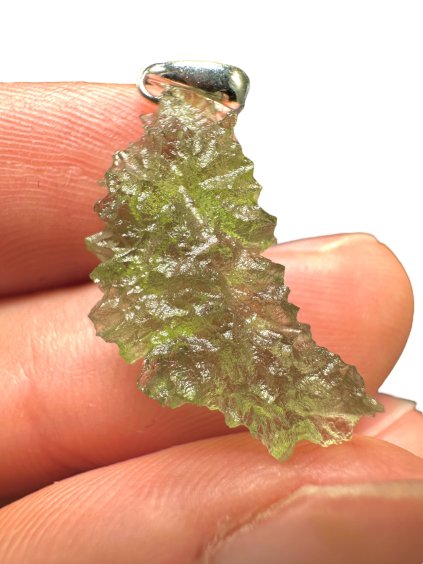 Silver moldavite pendant 1,4g