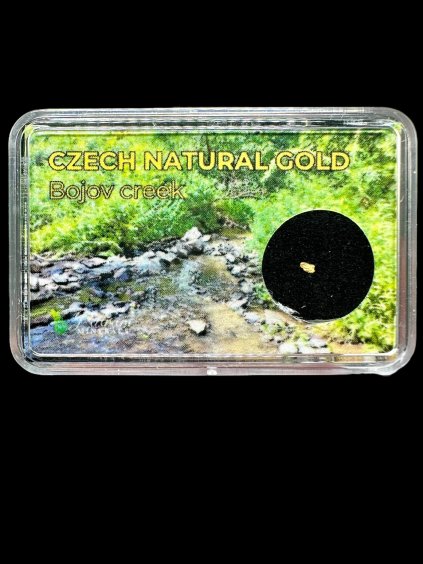 Gold in box – Bojov creek, CZ