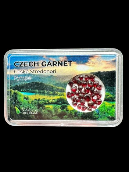 Czech Garnet (pyrope) in box – Ceske Stredohori, CZ