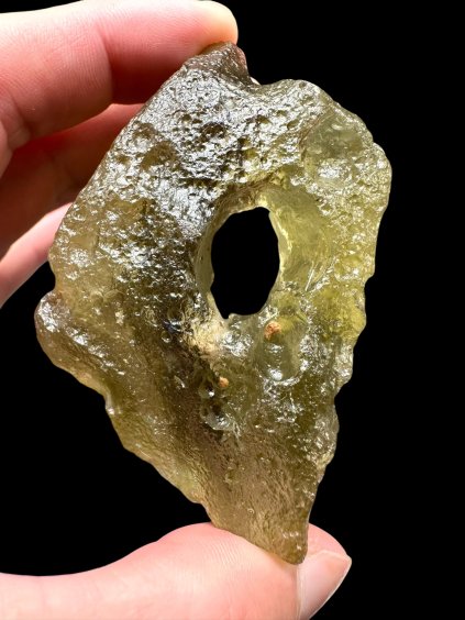 Libysches Wüstenglas – Extra Qualität, Loch