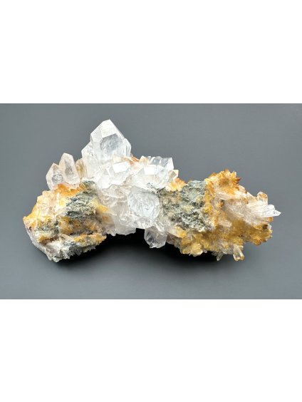 Bergkristall mit Limonit und Chlorit – Santander, Kolumbien