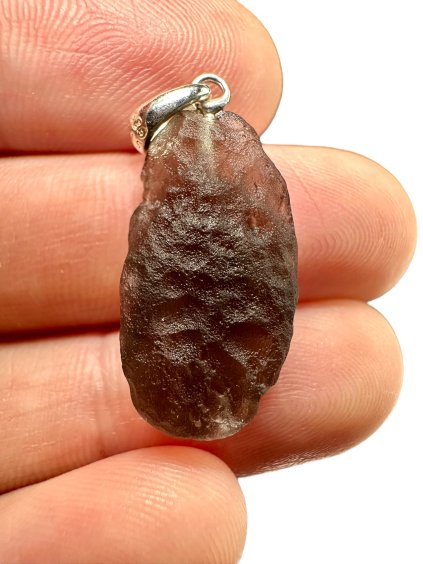 Silver colombianite pendant