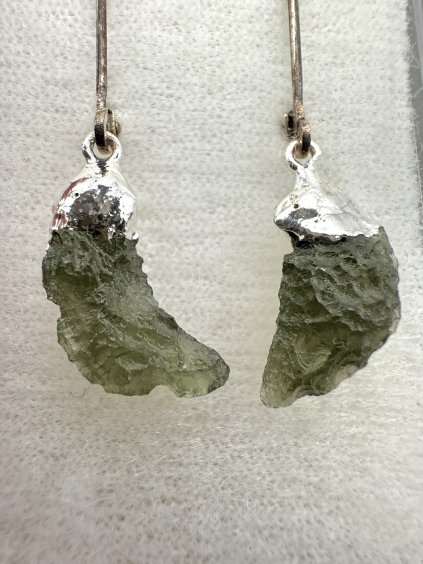 Moldavite earrings