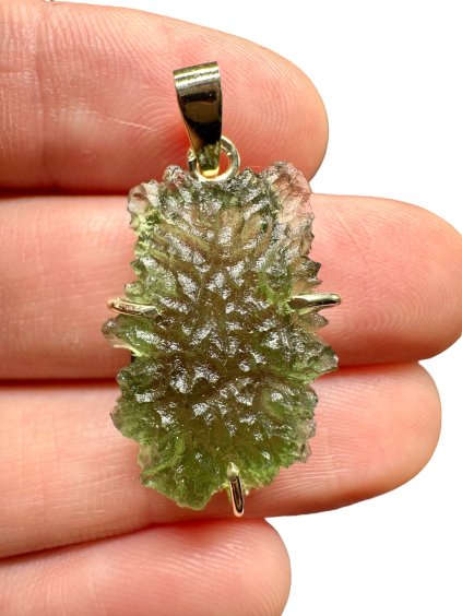 Gold moldavite pendant 2,8g
