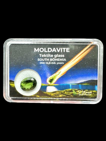 Broušený vltavín v krabičce 2,45ct