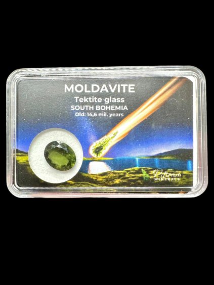 Facettierte Moldavit in der Box 2ct