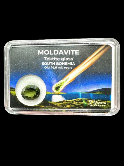 Broušený vltavín v krabičce 2,05ct