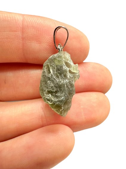 Silber Moldavit Anhänger