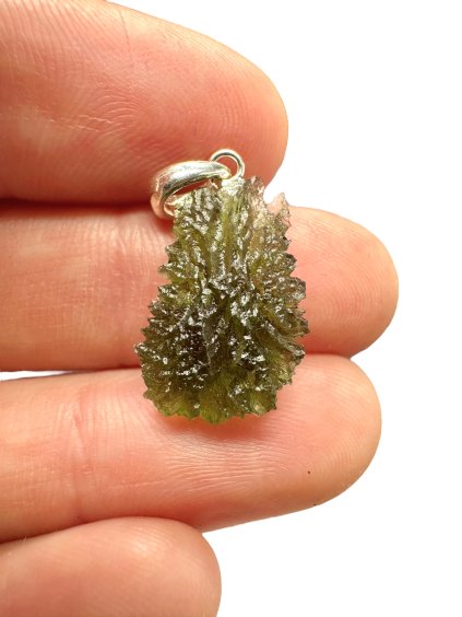 Silver moldavite pendant 1,5g