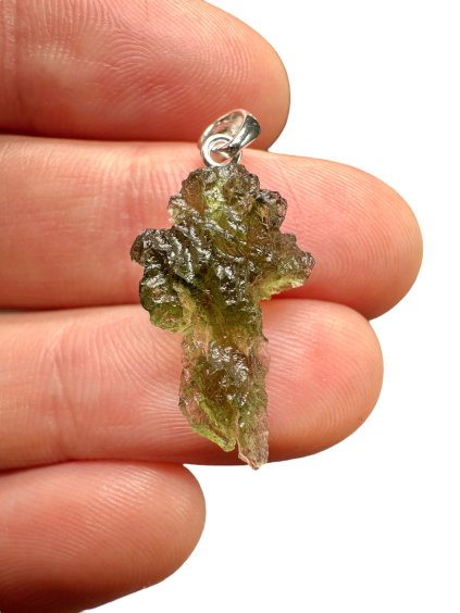 Silver moldavite pendant 1,2g