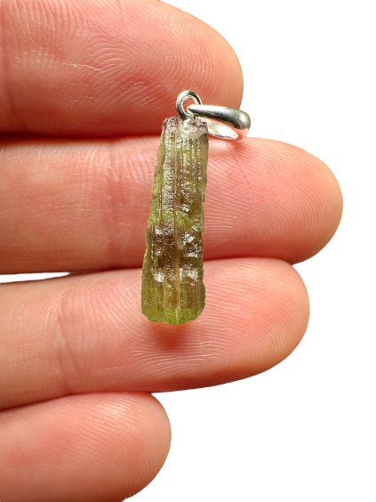 Silver moldavite pendant 0,8g