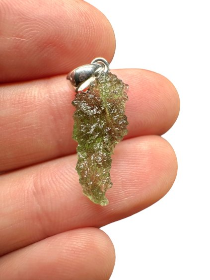 Silver moldavite pendant 0,9g