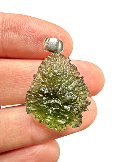 Silver moldavite pendant 4,1g