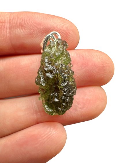 Silver moldavite pendant 2,8g