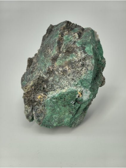 Gold on malachite – Okozondje, Kunene, Namibia