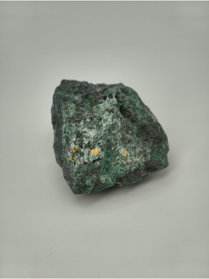 Gold on malachite – Okozondje, Kunene, Namibia