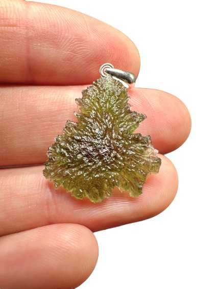 Silber Moldavit Anhänger