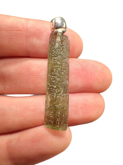 Silber Moldavit Anhänger