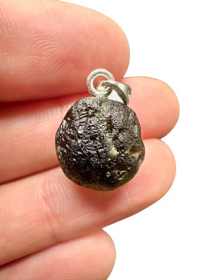 Silber Moldavit Anhänger
