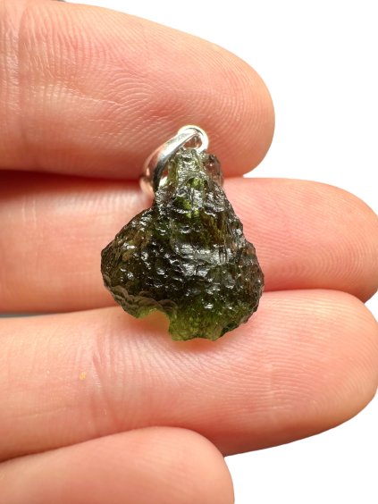 Silver moldavite pendant 1,5g