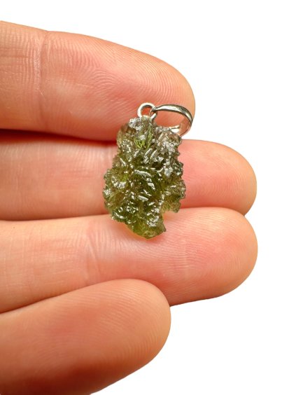 Silver moldavite pendant 1,5g