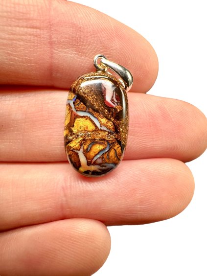 Silberanhänger aus australischem Boulder-Opal