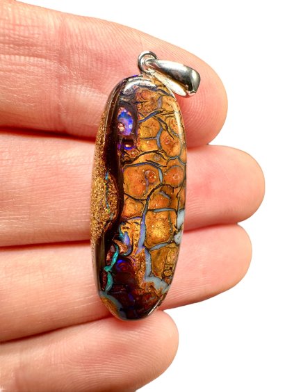 Silberanhänger aus australischem Boulder-Opal