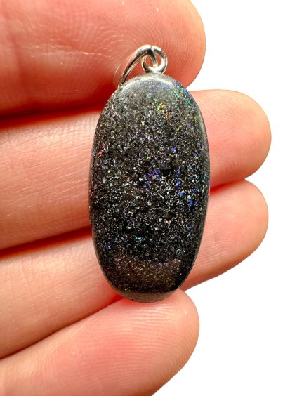 Silver pendant from Australian opal