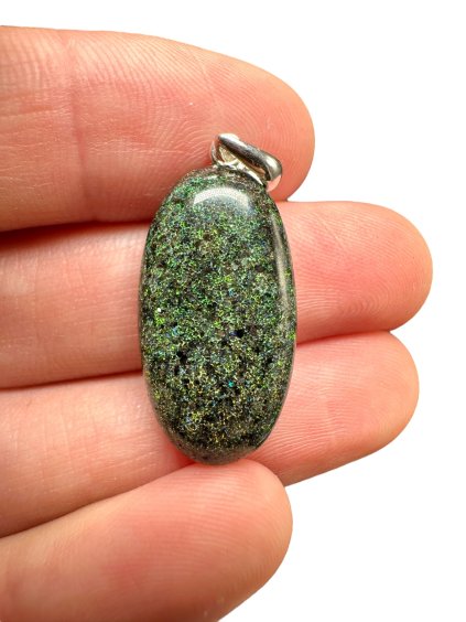Silver pendant from Australian opal