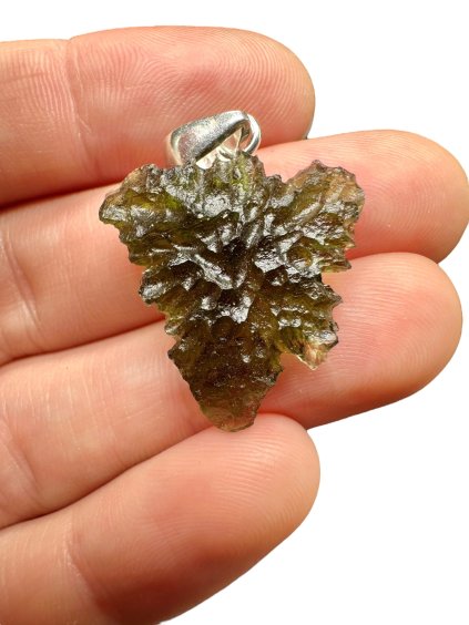 Silver moldavite pendant 2,8g