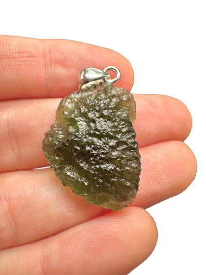 Silver moldavite pendant 5g