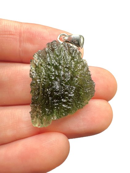 Silver moldavite pendant 5,1g