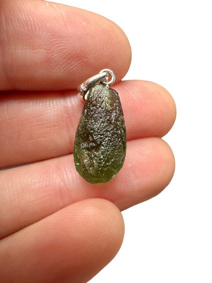 Silver moldavite pendant 1,6g