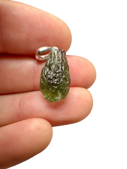 Silver moldavite pendant 1,6g