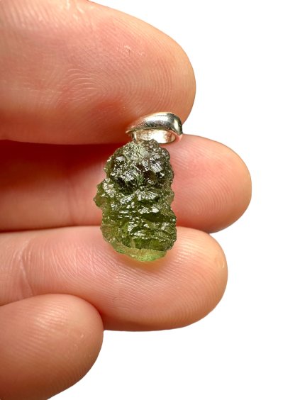 Silver moldavite pendant 1,4g