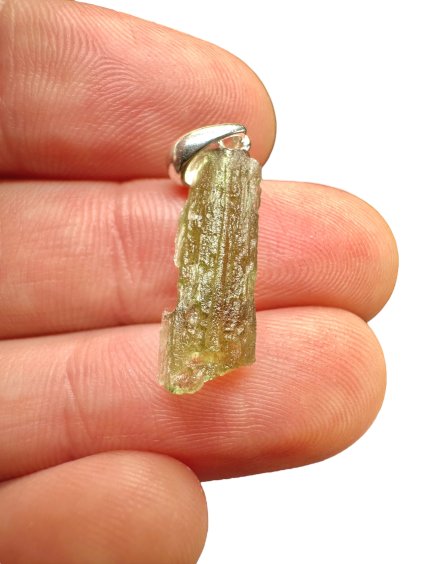 Silver moldavite pendant 0,8g