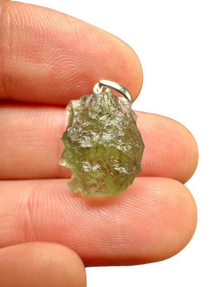 Silver moldavite pendant 1,6g