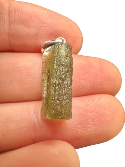 Silver moldavite pendant 1,2g