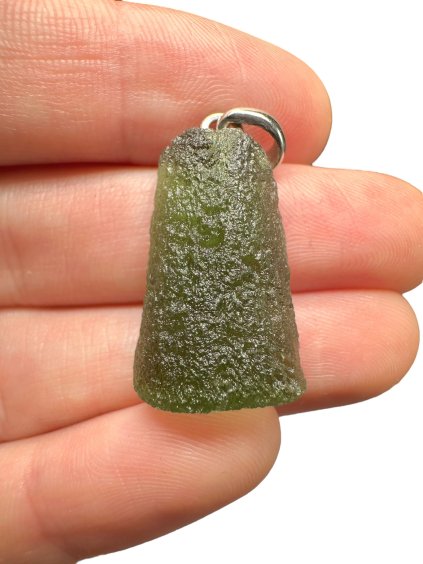Silber Moldavit Anhänger 4,2g