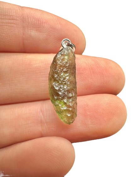 Silver moldavite pendant 1,1g