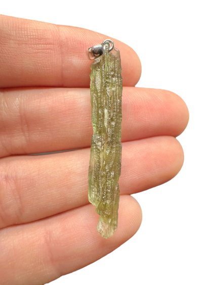 Silver moldavite pendant 2,1g