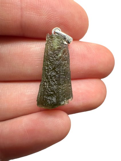 Silver moldavite pendant 2,1g