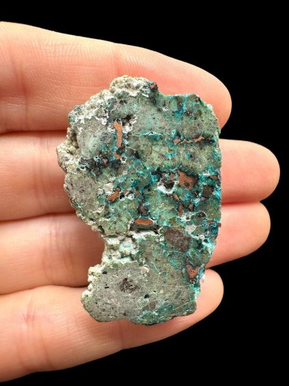 Chryzokol s přírodní mědí 15,1g – soustroví Moluky, Indonésie