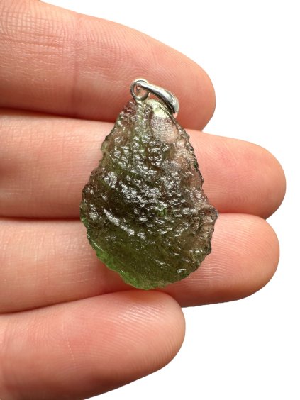 Silver moldavite pendant 2,9g